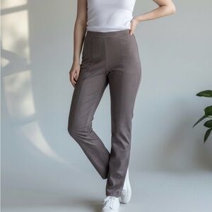 T Tahari Taupe Straight Leg Women's suede like Pants